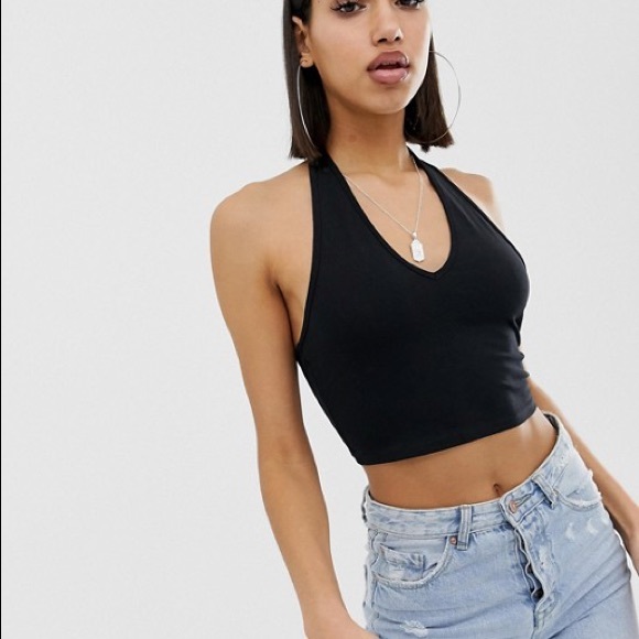 Brandy Melville Tops - Black halter top NWOT
